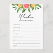 Citroenen en grapefruitwensen voor bruid en bruide uitnodiging briefkaart (Voorkant)