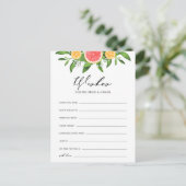 Citroenen en grapefruitwensen voor bruid en bruide uitnodiging briefkaart (Staand voorkant)