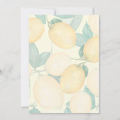 Citroenen en groen Baby shower Kaart (Achterkant)