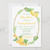 Citroenen en groen Baby shower Kaart (Voorkant)