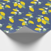  citroenen en groen patroon cadeaupapier (Hoek)