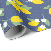  citroenen en groen patroon cadeaupapier (Rol Hoek)