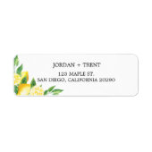 Citroenen en groen retouradres labels (Voorkant)