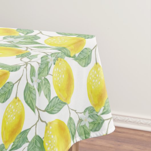 Citroenen en groene bladeren tafelkleed (Voorbeeld)