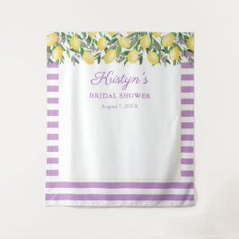 Citroenen En Lavendel Bruiloft Feest Fotobackdrop Wandkleed