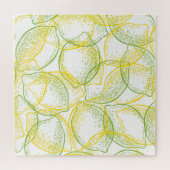 Citroenen en limoenen: vers patroon. legpuzzel (Horizontaal)