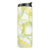 Citroenen en limoenen: vers patroon. thermosbeker (Gedraaid links)