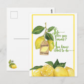 Citroenen en limonade Bevordering van Wenskaart Briefkaart (Voorkant / Achterkant)