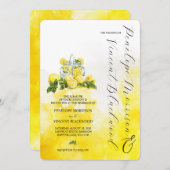 Citroenen en limonade bruiloft uitnodiging (Voorkant / Achterkant)