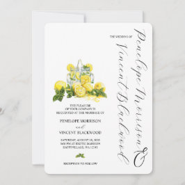 Citroenen en limonade bruiloft uitnodiging