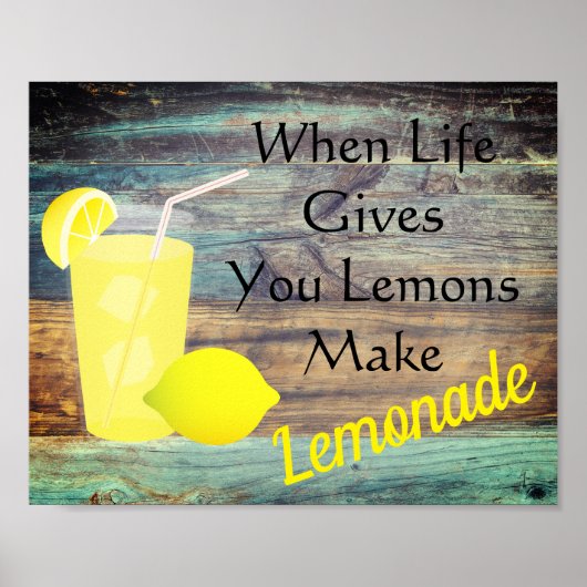 Citroenen en limonade poster (Voorkant)