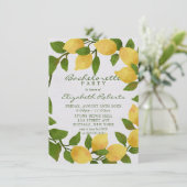 Citroenen en Linnen Aquarel Bachelorette-feestje I Kaart (Staand voorkant)