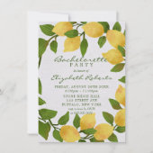 Citroenen en Linnen Aquarel Bachelorette-feestje I Kaart (Voorkant)