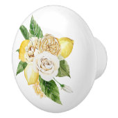 Citroenen en rozen bouquet keramische knop (Rechts)