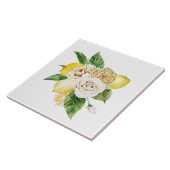 Citroenen en rozen bouquet tegeltje (Zijkant)