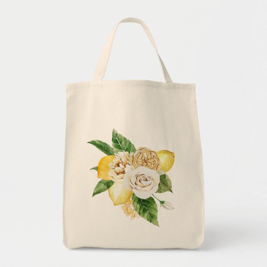 Citroenen en rozen bouquet tote bag (Voorkant)