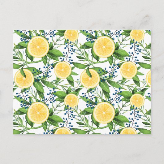 Citroenen en Sinaasappels Wensen voor de Bruid en  Uitnodiging Briefkaart (Achterkant)