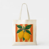 Citroenen en strepen illustratie tote bag (Achterkant)