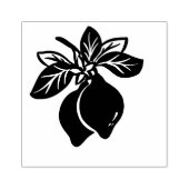 Citroenen en takken rubberstempel (Afrduk)