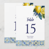 Citroenen en tegels Gepersonaliseerd Trouwtafel Nu Kaart (Voorkant / Achterkant)