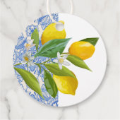 Citroenen en tegels Middellandse Zee Bedankjes Labels (Achterkant)