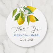 Citroenen en tegels Middellandse Zee Bedankjes Labels (Voorkant)