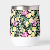 Citroenen en Tulpen Bloemenpatroon | Citrusmonogra (Links)