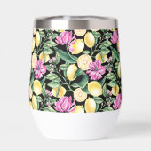 Citroenen en Tulpen Bloemenpatroon | Citrusmonogra (Achterkant)