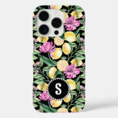 Citroenen en Tulpen Bloemenpatroon | Citrusmonogra Case-Mate iPhone Case (Achterkant)