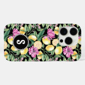 Citroenen en Tulpen Bloemenpatroon | Citrusmonogra Case-Mate iPhone Case (Achterkant (horizontaal))