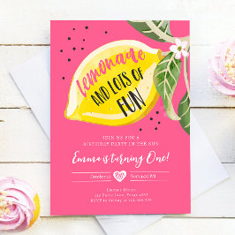 Citroenen en veel plezier van Fun Lemon Girl Birth Kaart