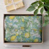 Citroenen en witte bloemen tissuepapier (Geschenk)