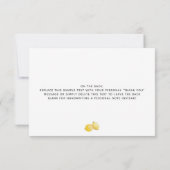 Citroenen & Eucalyptus Bruiloft Uitnodiging Dankka (Achterkant)