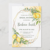 Citroenen Eucalyptus Gele Bloemen Bruidsfeest Kaart (Voorkant)