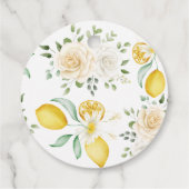 Citroenen Eucalyptus Roze Bruidsfeest Dank Je Bedankjes Labels (Achterkant)