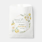 Citroenen Eucalyptus Roze Bruidsfeest Dank Je Wel Bedankzakje (Voorkant)