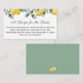 Citroenen & Eucalyptus Vrijgezellenfeest Ontvangen Informatiekaartje (Voorkant / Achterkant)