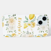 citroenen Eucalyptus Zacht Roze Rozen Aangepaste Case-Mate iPhone Case (Achterkant (horizontaal))