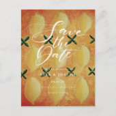 Citroenen Fruit Country Script Bewaar de datum Aankondigingskaart (Voorkant)