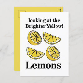 Citroenen Fruit Kijkend naar de helderdere gele ci Briefkaart