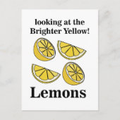 Citroenen Fruit Kijkend naar de helderdere gele ci Briefkaart (Voorkant)