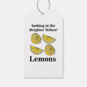 Citroenen Fruit Kijkend naar de helderdere gele ci Cadeaulabel (Achterkant)