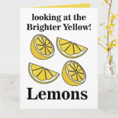 Citroenen Fruit Kijkend naar de helderdere gele ci Kaart (Gele Bloem)