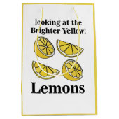 Citroenen Fruit Kijkend naar de helderdere gele ci Medium Cadeauzakje (Voorkant)