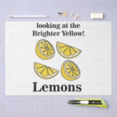 Citroenen Fruit Kijkend naar de helderdere gele ci Tissuepapier (Craft)