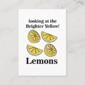 Citroenen Fruit Kijkend naar de helderdere gele ci Visitekaartje (Voorkant)