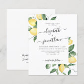 Citroenen Fruit Zomer Botanische Budget Bruiloft (Voorkant / Achterkant)