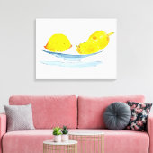 Citroenen geel fruit waterverf canvas afdruk (Insitu (Woonkamer))