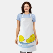 Citroenen geel fruit waterverf schort (Gedragen)