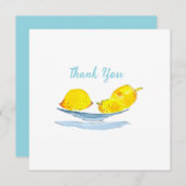 Citroenen geel waterverf kunst notitiekaartje (Voorkant / Achterkant)